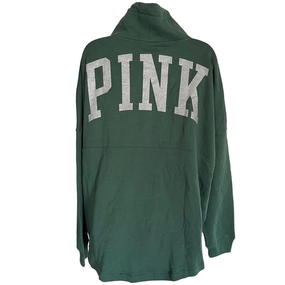 PINK Victoria's Secret Women's Funnel Sweatshirt Size Large Green NWT - Picture 5 of 6